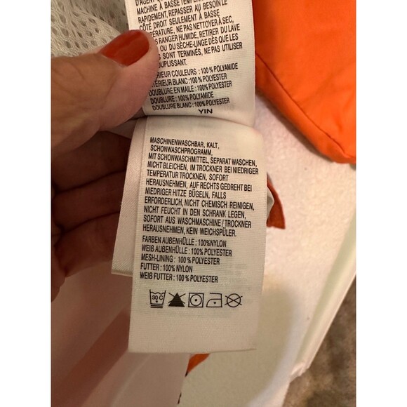 Columbia‎ XCO Jacket Women Small Orange White PACKABLE Full Zip Hooded Softshell - Picture 13 of 16